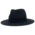 Safari Fedora Straw Hat - Black / LG 7 3/8