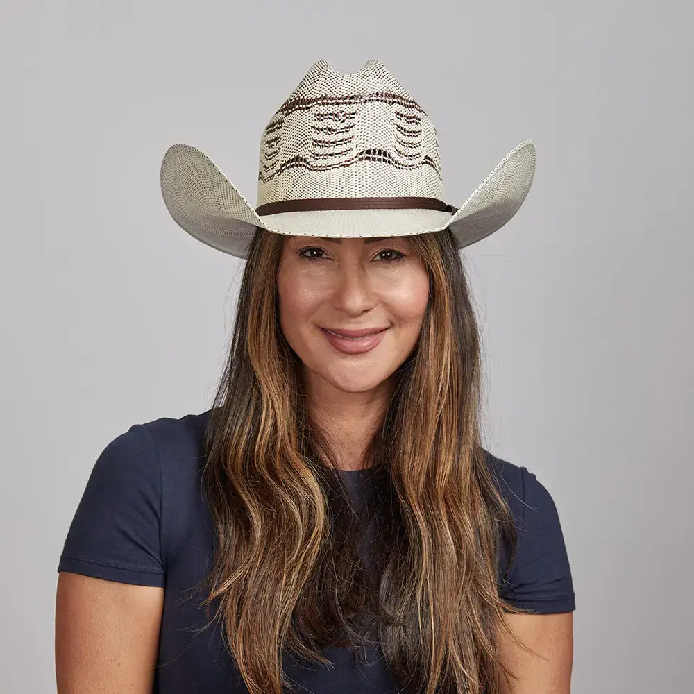Bengora Straw Western Hat - Ivory / XL