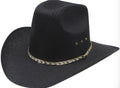 Tight Weave Black Straw Bull Rider