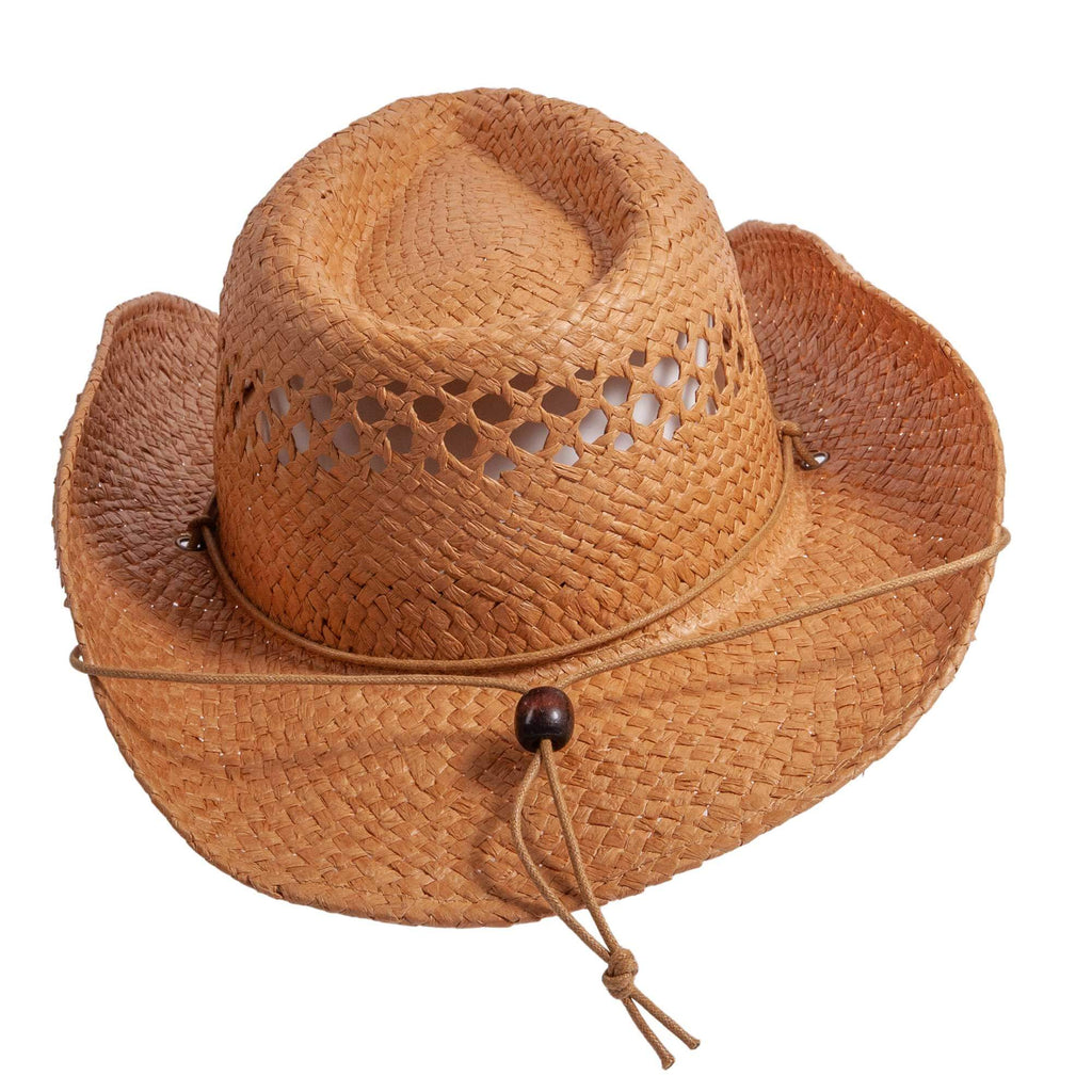 Western Straw Cowboy Hat - Carly: Tan / XL 7 5/8