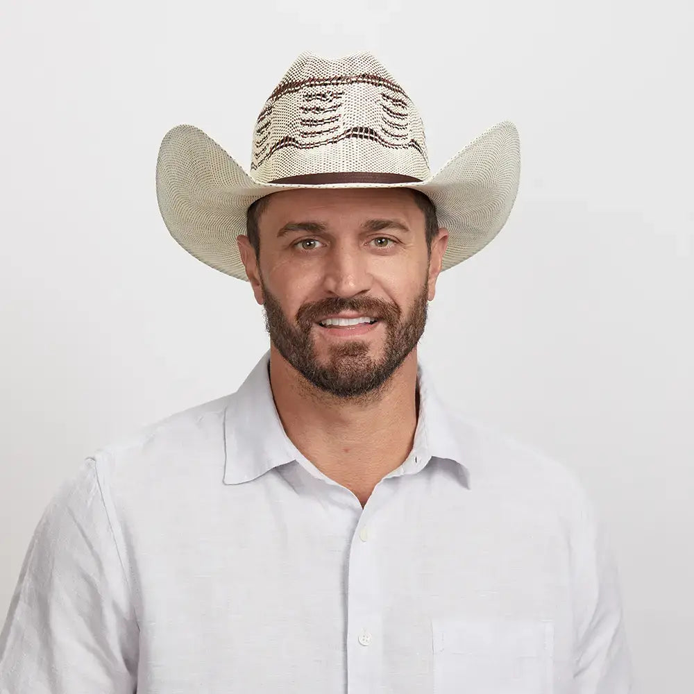 Bengora Straw Western Hat - Ivory / XL
