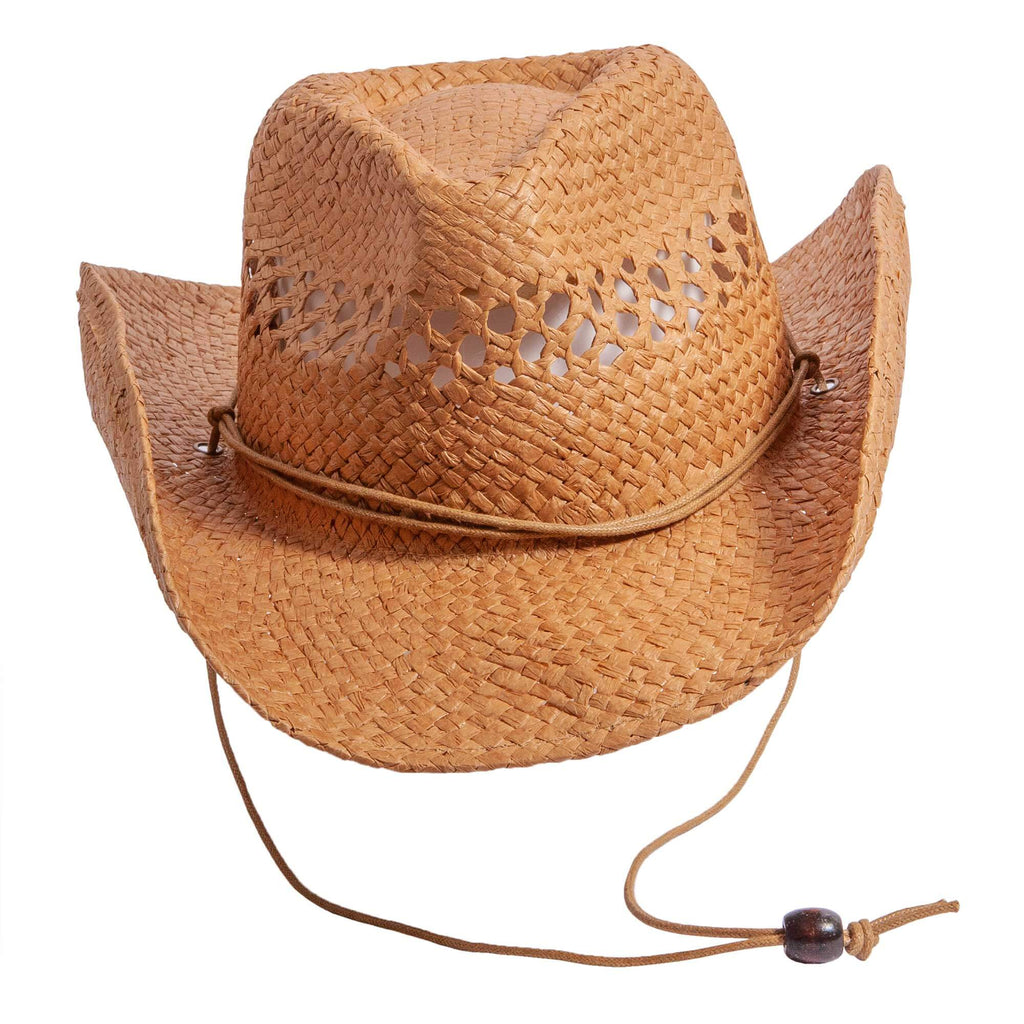 Western Straw Cowboy Hat - Carly: Tan / XL 7 5/8