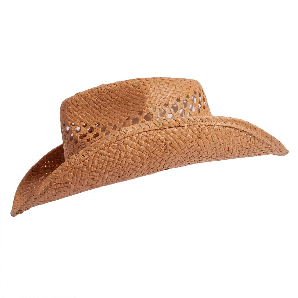 Western Straw Cowboy Hat - Carly: Tan / XL 7 5/8